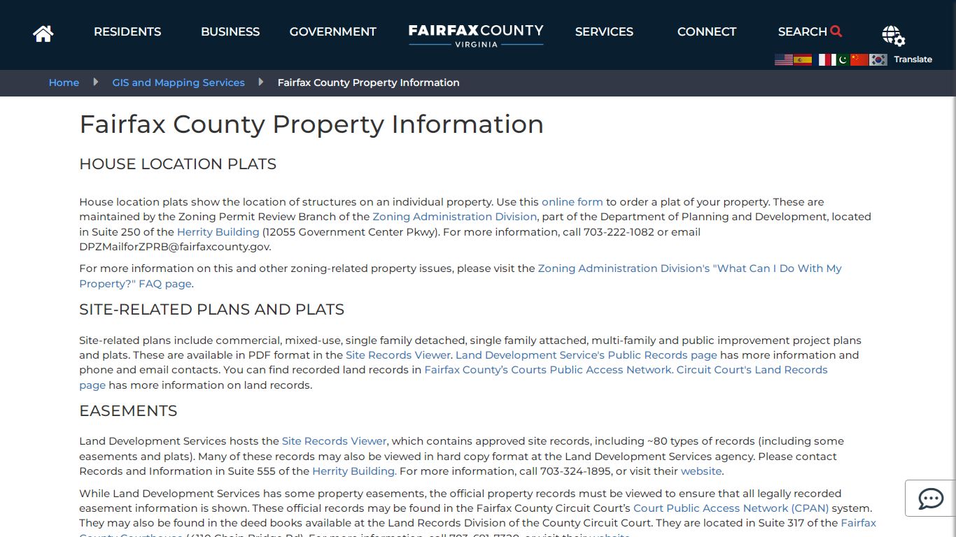 Fairfax County Property Information | GIS and Mapping Services