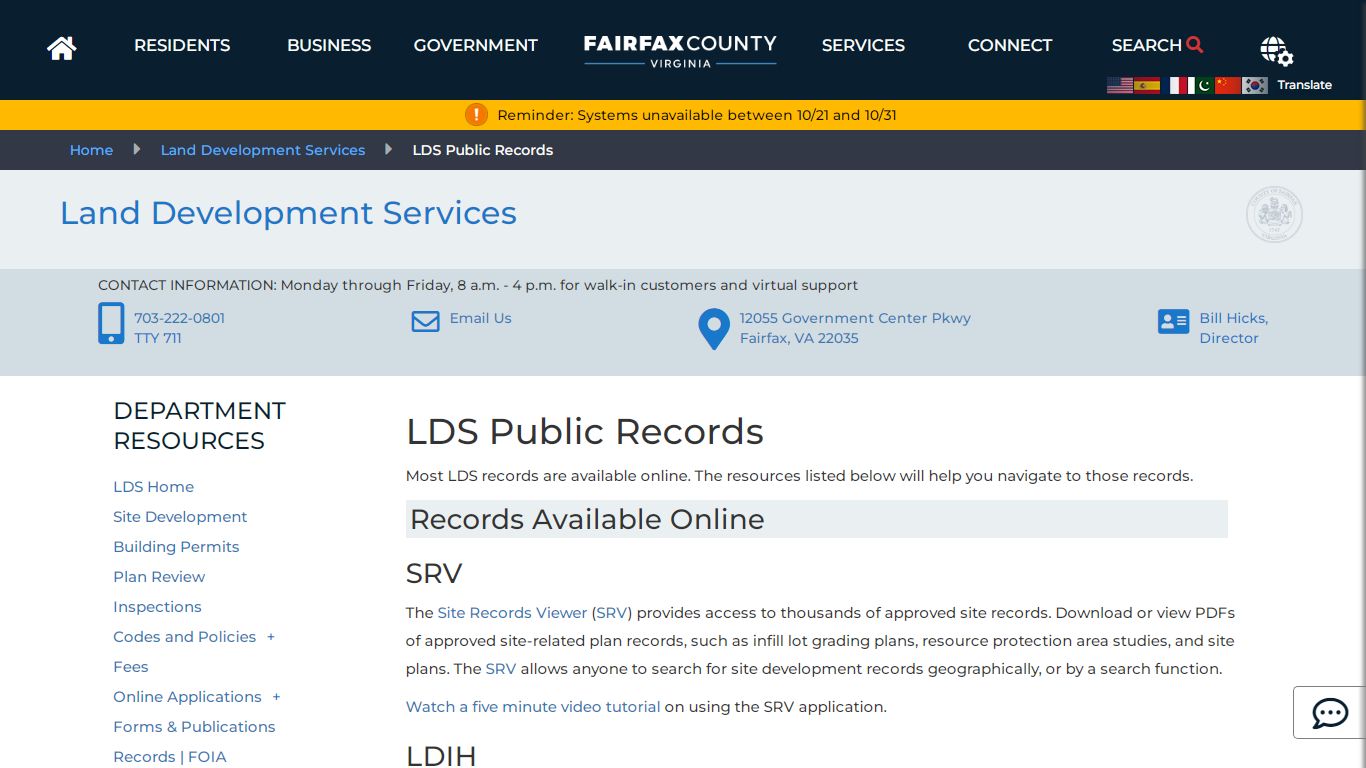 LDS Public Records | Land Development Services - Fairfax County, Virginia